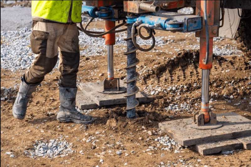 Active borehole drilling process in Nairobi Kenya