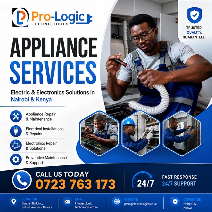 Pro-Logic Technologies certified technician providing professional repair services in Nairobi, Kenya