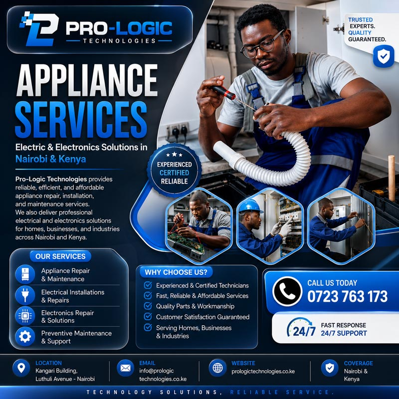 Pro-Logic Technologies certified technician providing professional repair services in Nairobi, Kenya